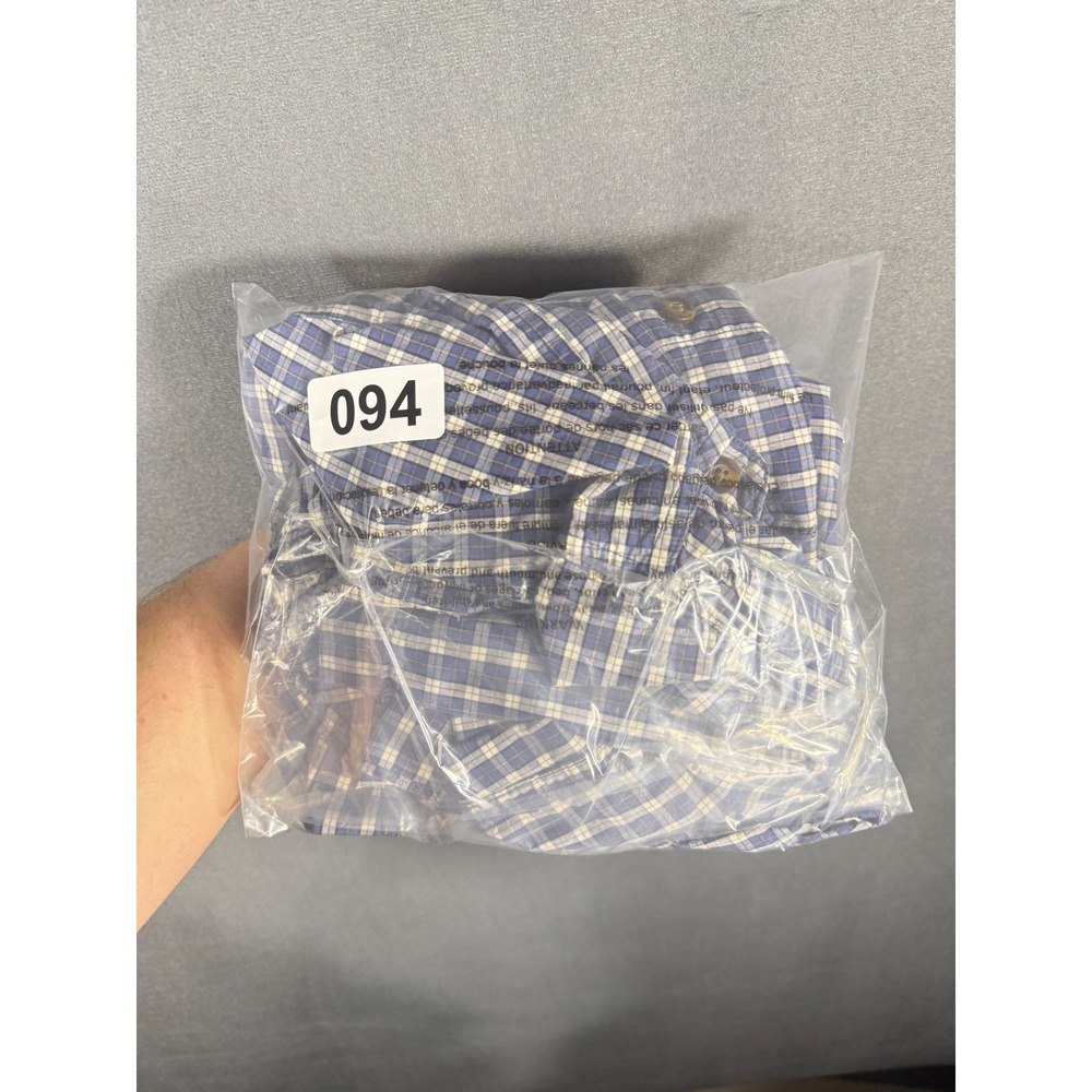 Carhartt Button Down Men M Blue Plaid Relaxed Fit Short Sleeve Cotton Work Shirt - Picture 10 of 10